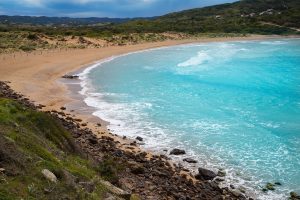 Cala Tirant en la costa norte de Menorca